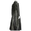 Women Gothic Coat Leather Trench Coat Full Length Causal Overcoat